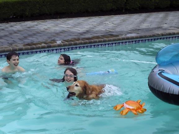 Harriet swimming