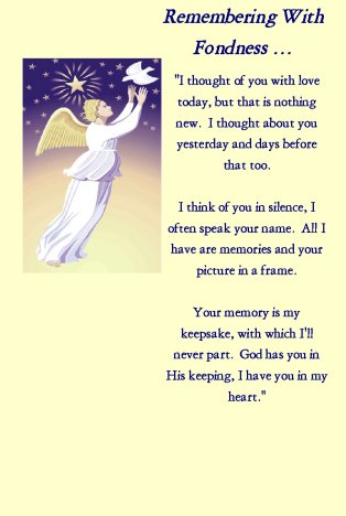 Remembering with Fondness